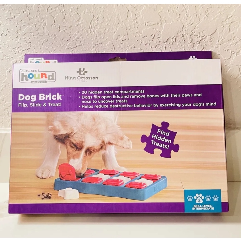 Outward Hound Nina Ottosson Dog Brick Interactive Treat Puzzle Level 2